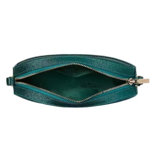 kate spade Glimmer Oval Camera Bag - Festive Teal - Picture 3 of 7